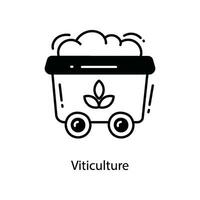viticulture griffonnage icône conception illustration. agriculture symbole sur blanc Contexte eps dix fichier vecteur