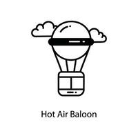 chaud air ballon griffonnage icône conception illustration. agriculture symbole sur blanc Contexte eps dix fichier vecteur
