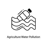 agriculture l'eau la pollution griffonnage icône conception illustration. agriculture symbole sur blanc Contexte eps dix fichier vecteur