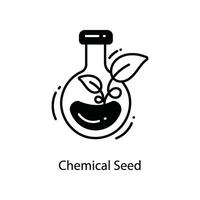 chimique la graine griffonnage icône conception illustration. agriculture symbole sur blanc Contexte eps dix fichier vecteur