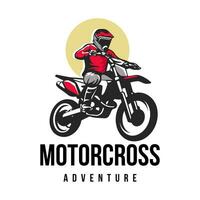 motocross logo conception vecteur modèle.