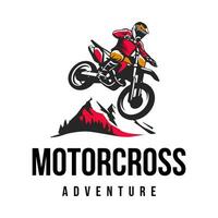 motocross logo conception vecteur modèle.