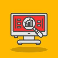 compétitif une analyse vecteur icône conception