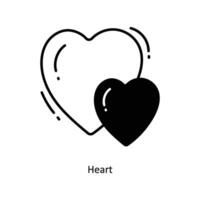 cœur griffonnage icône conception illustration. commerce électronique et achats symbole sur blanc Contexte eps dix fichier vecteur