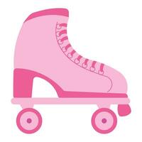 patin à roulettes barbicore rose des chaussures poupée enfant icône vecteur