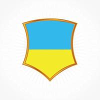 cadre de bouclier d'esprit de vecteur de drapeau de l'ukraine