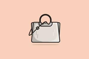 Nouveau arrivée femmes soir un événement bourse vecteur illustration. beauté mode objets icône concept. main et épaule Sacs des modèles dans moderne style vecteur conception.