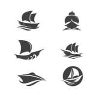 conception d'illustration d'icône de vecteur de bateau de croisière