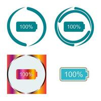 icône de vecteur de batterie pleine unique