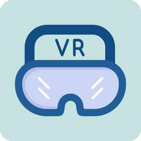 virtuel des lunettes vecteur icône