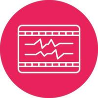 ecg vecteur icône