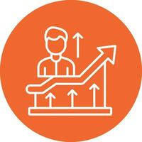 icône de vecteur de croissance