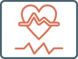 ecg vecteur icône