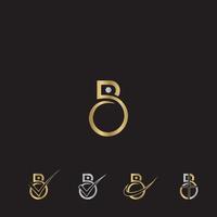 alphabet initiales logo bs, sb, s et b vecteur