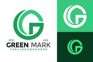 lettre g vert monogramme logo conception vecteur symbole icône illustration