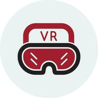 virtuel des lunettes vecteur icône