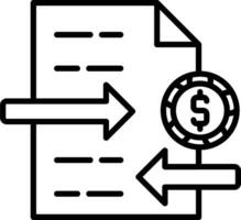 transaction histoire vecteur icône