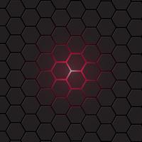 Fond d&#39;hexagone gris foncé, vector