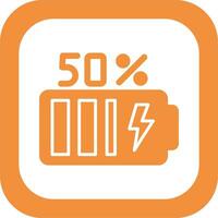50 pour cent vecteur icône