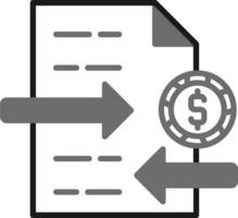 transaction histoire vecteur icône