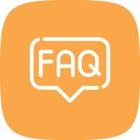 FAQ Créatif icône conception vecteur