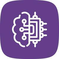 cerveau circuit Créatif icône conception vecteur