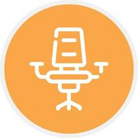 conception d'icône créative de chaise de bureau vecteur