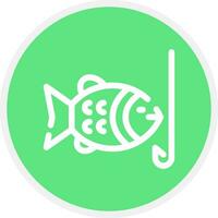 accroché poisson Créatif icône conception vecteur