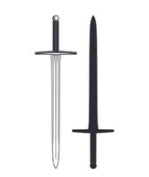 Épée médiévale isolée sur blanc vecteur