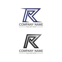 r lettre et rr font logo icône illustration vectorielle vecteur