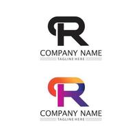 r lettre et rr font logo icône illustration vectorielle vecteur