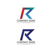 r lettre et rr font logo icône illustration vectorielle vecteur