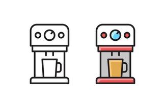 icône de ligne de machine à café. ménage de cuisine. symbole de vecteur. vecteur