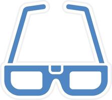 icône de vecteur de lunettes 3d