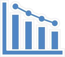 icône de vecteur de diagramme de déclin