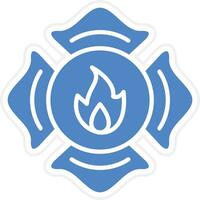sapeur pompier badge vecteur icône