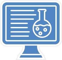 en ligne chimie vecteur icône