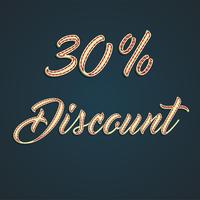 Signe de cuir «discount», illustration vectorielle vecteur