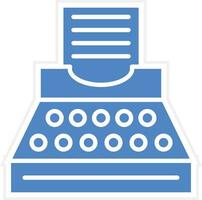icône de vecteur de machine à écrire