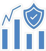 sécurise statistiques vecteur icône