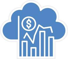 nuage statistiques vecteur icône