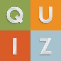 &#39;QUIZ&#39; mot de quatre lettres pour sites Web, illustration, vecteur