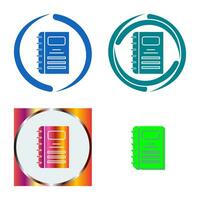 icône de vecteur de cahier