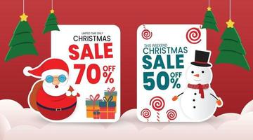 Remise de vente de Noël jusqu'à 70 pour cent vector illustration