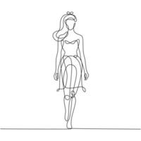 beauté femme dessin au trait vecteur minimaliste