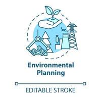 icône de concept de planification environnementale vecteur