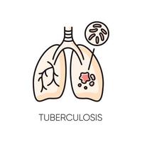 icône de couleur rvb tuberculose vecteur