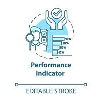 icône de concept d'indicateur de performance vecteur