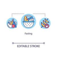 icône de concept de jeûne vecteur