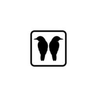 modèle de logo d'oiseau, vecteur de conception de logo animal.